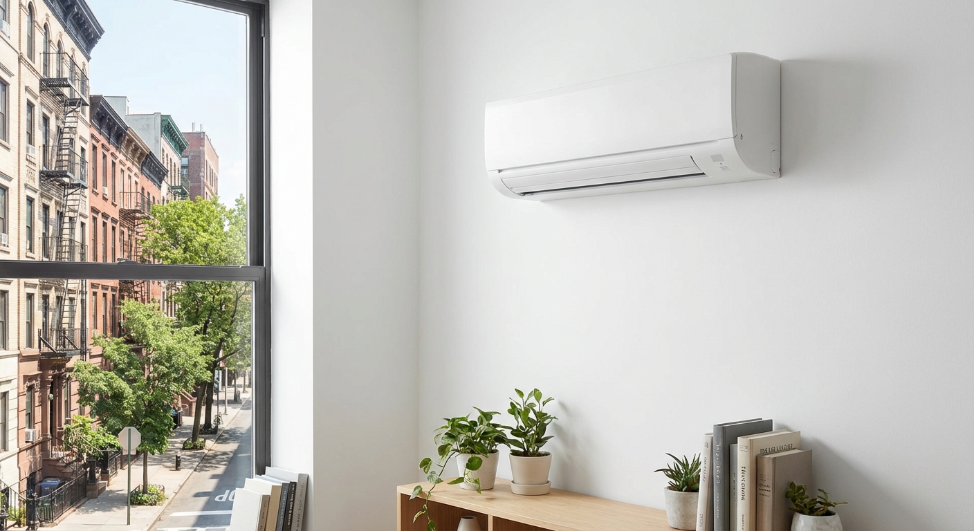 Well-maintained mini split unit with long lifespan in NYC apartment