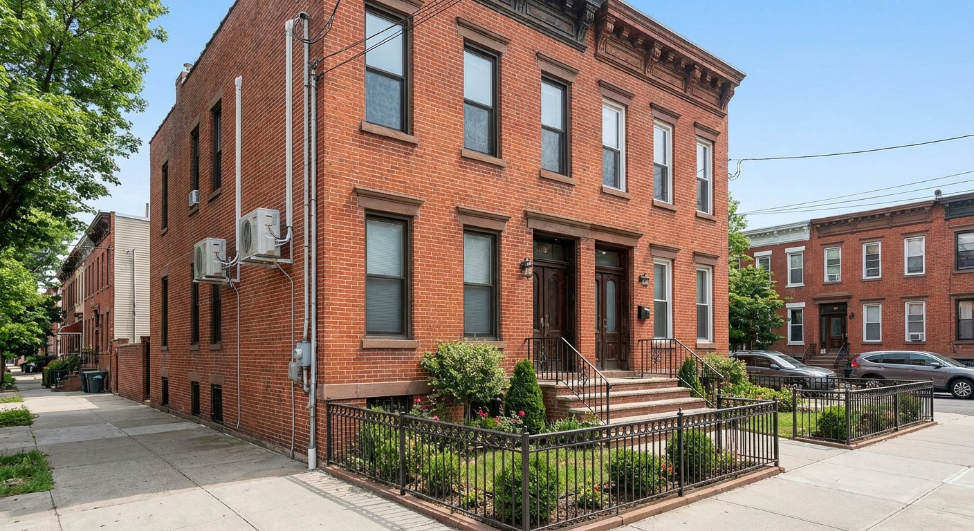 Two mini split condensers installed on a NYC duplex for independent unit climate control