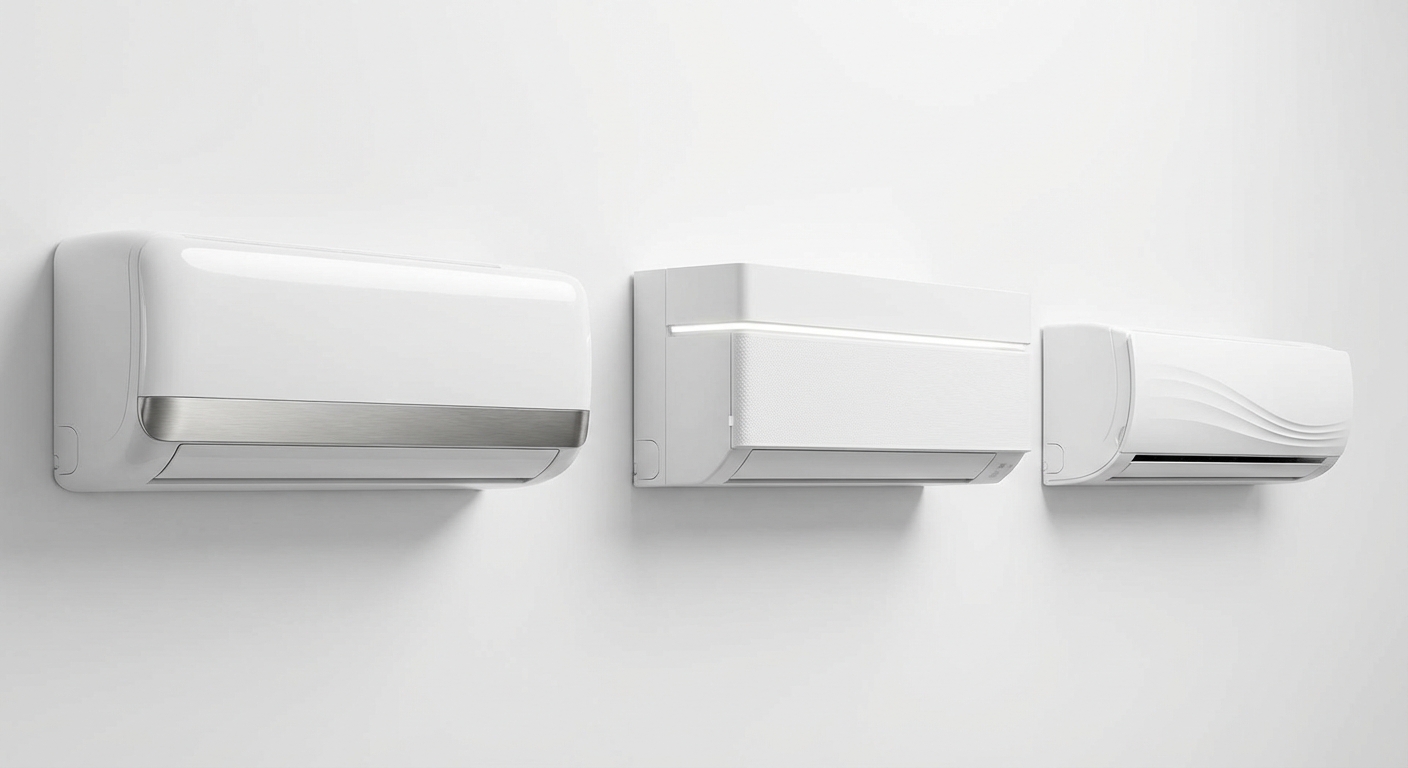 Three mini split indoor units compared side by side for NYC homeowners