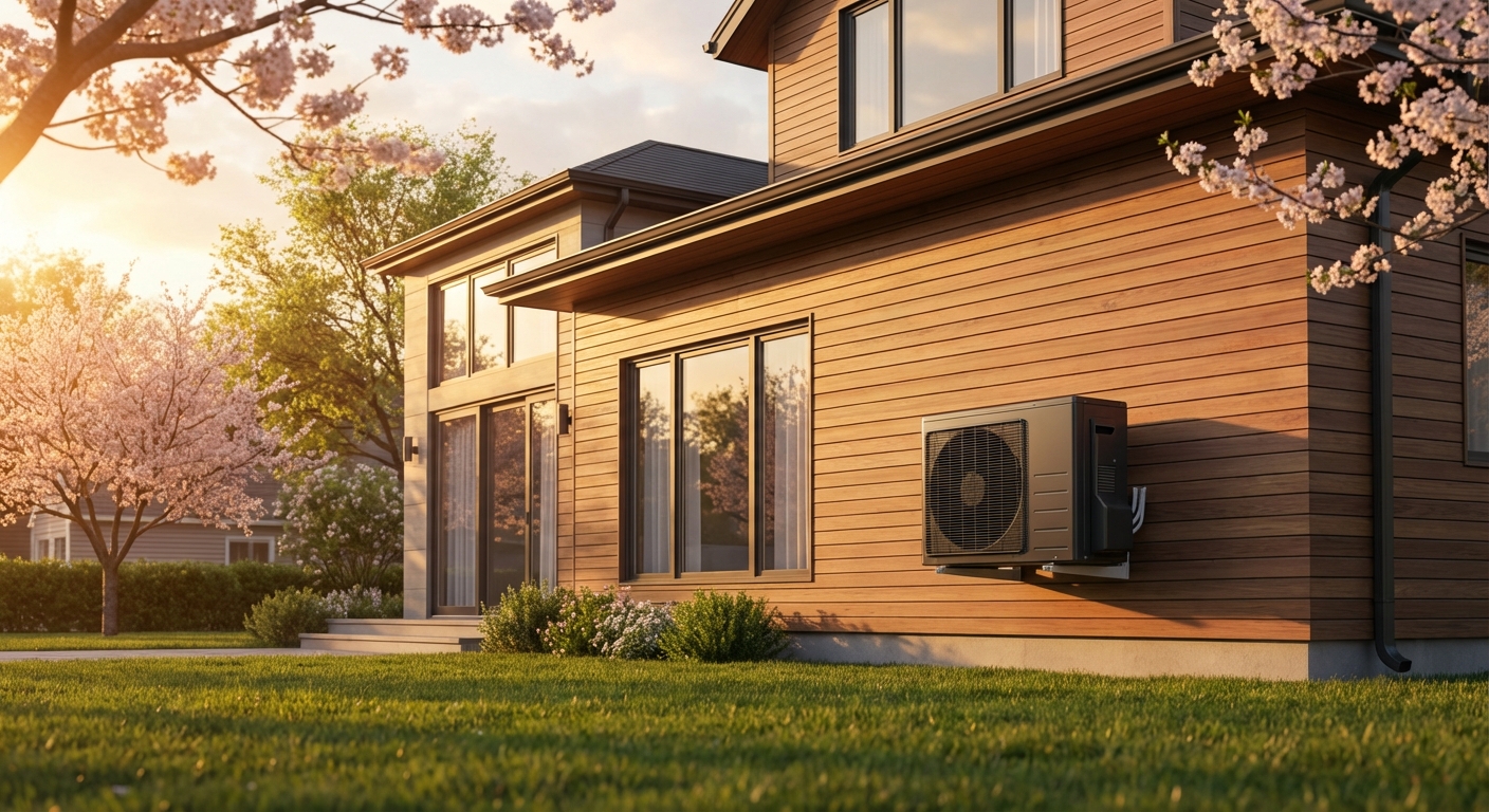 New York home with mini split representing stacked tax credits and rebate savings